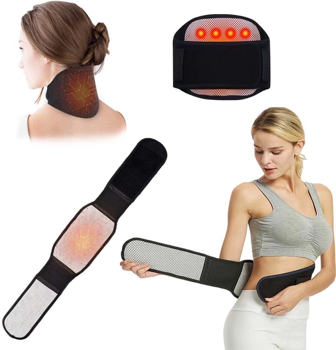 Dailygoods- Lendengordel Ergonomisch Design - Verstelbare Taillesteun - Therapeutische Riem - Ondersteuning Rug/Nek - Comfortabel & Ademend - Rugsteun