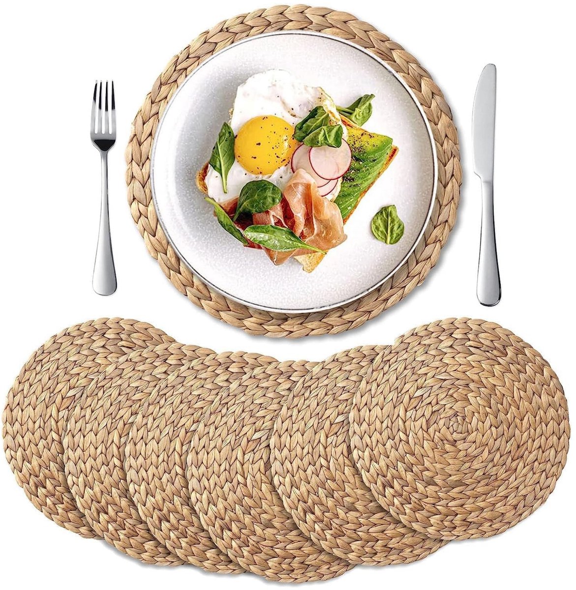 6 stuks-30cm-ronde isolatie mat-warmtebestendige pot mat schaal mat-hoge temperatuur-tafel