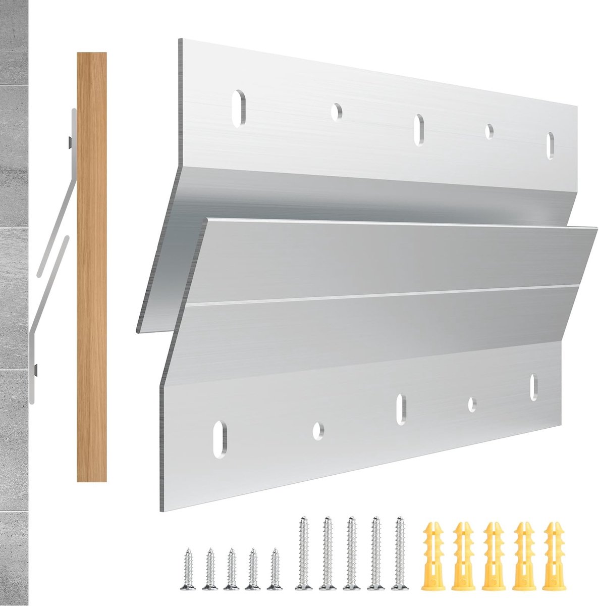 JHUBERS- Ophanghoek Robuust 20 cm - Z-bar Bevestiging - Aluminiumlegering - Vergrendelde Haak - Voor Zware Voorwerpen - Eenvoudig Ophangen - Bevestigingshaak