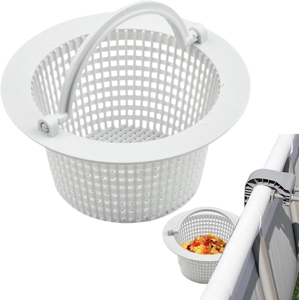 Zwembad mand - Filtermand Skimmer - Water Zuiveren - Praktisch Handvat - 16.5 x 16.5 x 8.5 cm - Meerkleurig