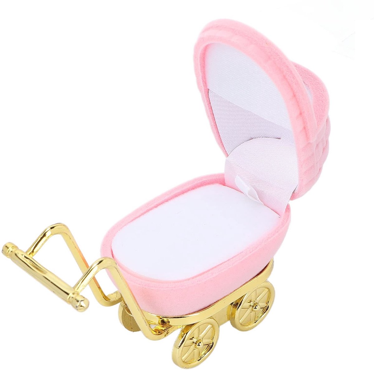BRENZOOS - Kinderwagendoos - Sieradendoos - Decoratief voor Babytanden - Roze - Ringen Oorbellen - Moederdag - Geschikt voor Dames en Meisjes