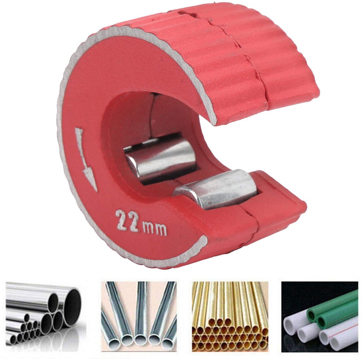 BRENZOOS- Pijpsnijder Flexibel Ontwerp - Koperen/Aluminium Pijp - Zinklegering - Compact - Verwisselbaar Snijwiel - Eénhandige Bediening - Buizensnijder thumbnail 3