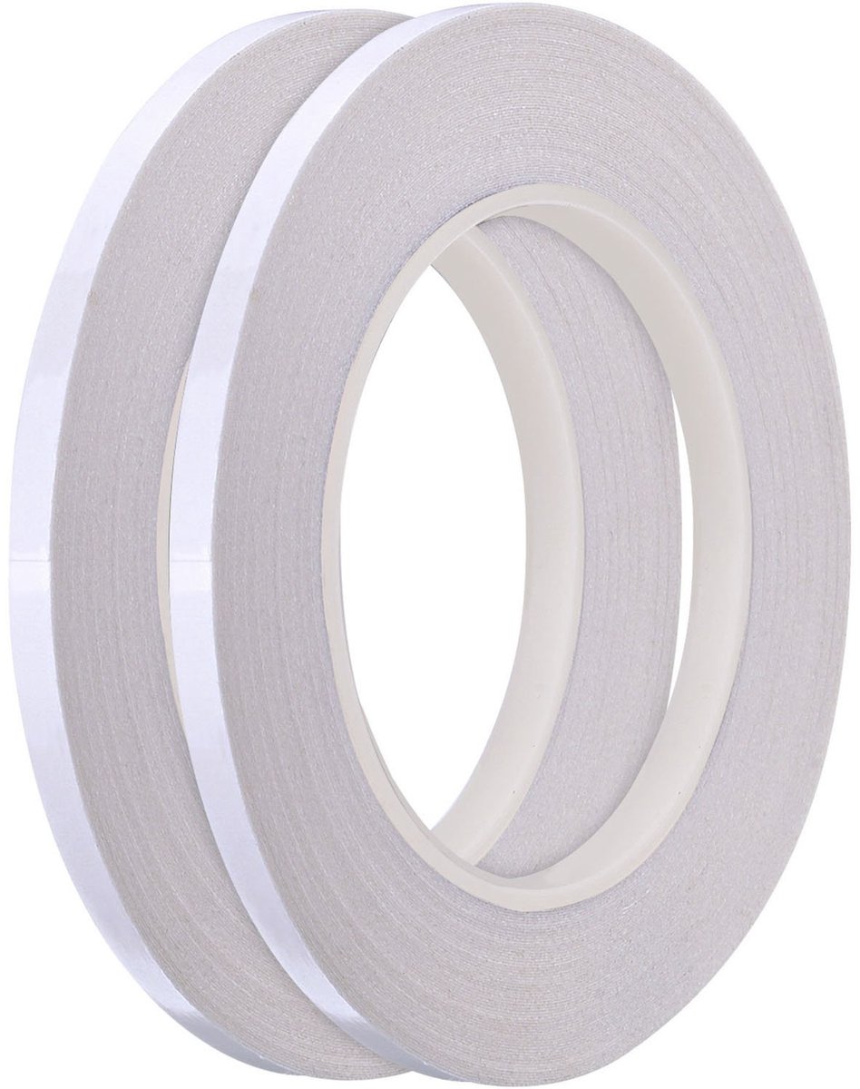 BRENZOOS- Naaimat 0,5 cm - 2 Rollen - 22 meter - Dubbelzijdig - Wasbaar - Sterke hechting - Naaitape