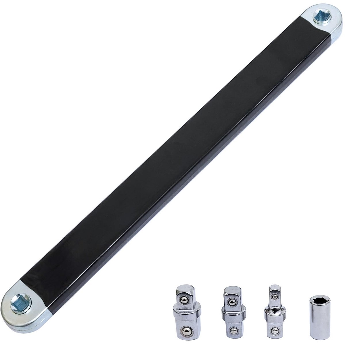 Dailygoody - Ratchet Wrench Extender Set met 3 Adapters - 1/2", 1/4" en 3/8" Vierkante Aandrijving