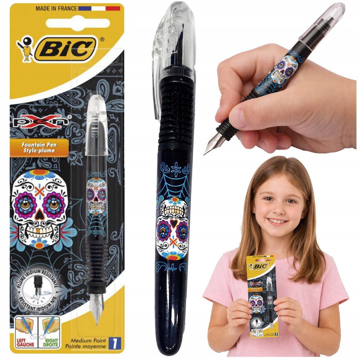 BIC Vulpen FP Skull Blauw - Ideale Studentenschrijver