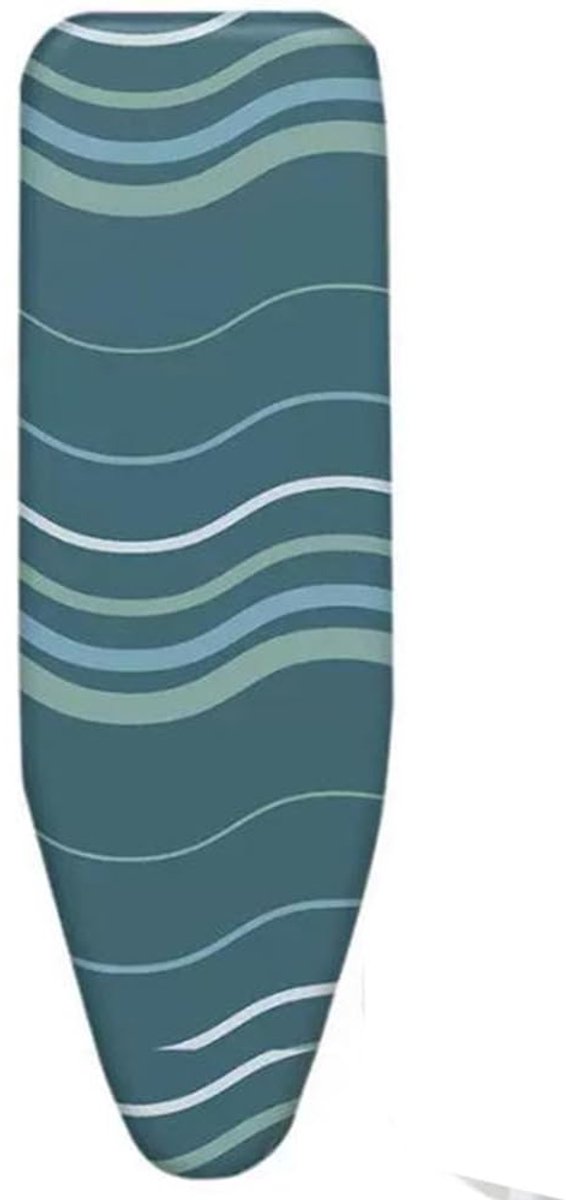 Strijkplankhoes en -mat, vervangende strijkplankhoes, hittebestendige strijkplankhoes met elastische rand (110x33 cm) - Blue Wave