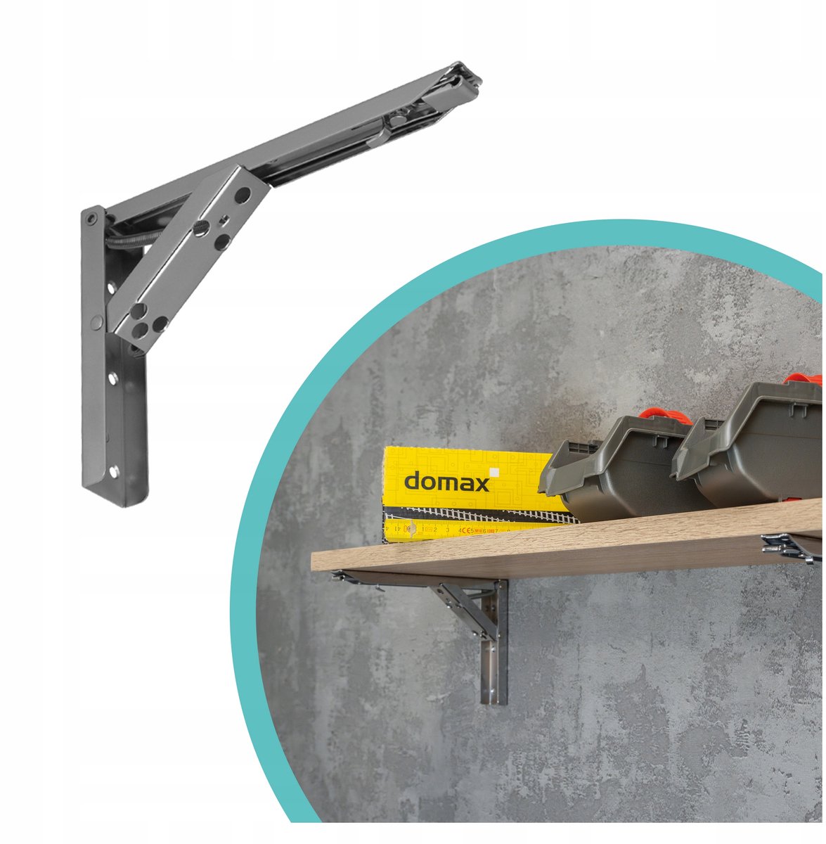 Opvouwbare Plankdragers 20cm - Sterk Chroom - Max 60kg