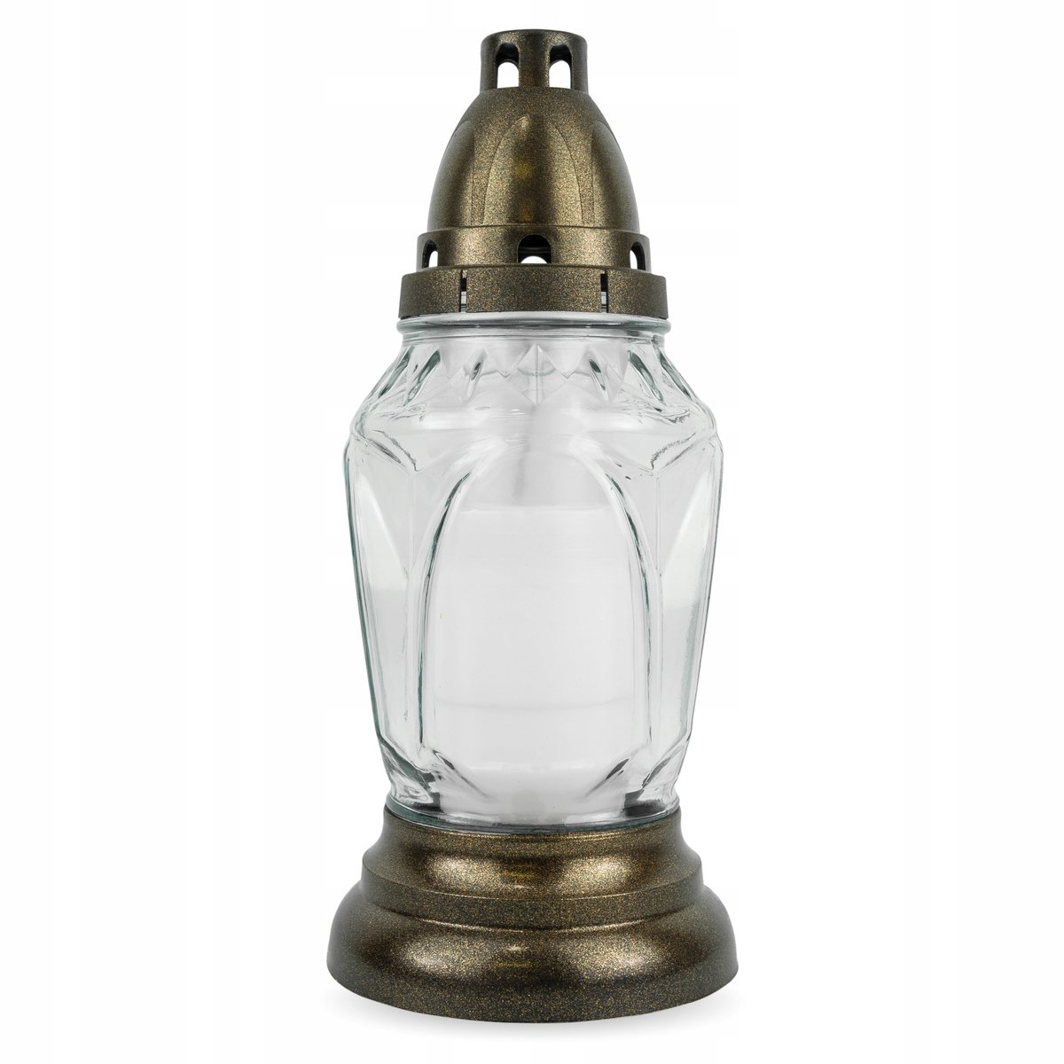 Gouden Glazen Znicz 26 cm met Verwisselbare Inzet DP716