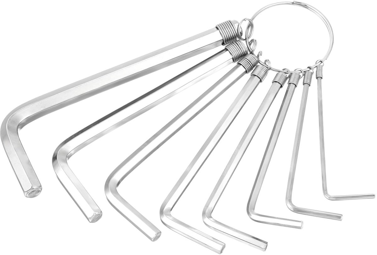 Dailygoods- Inbussleutelset 8 Stuks - Zeskantsleutels 1,5-6 mm - Hoogwaardig Staal - Universeel Inzetbaar - Duurzaam Gereedschap - Voor Reparaties - Zeskantsleutel