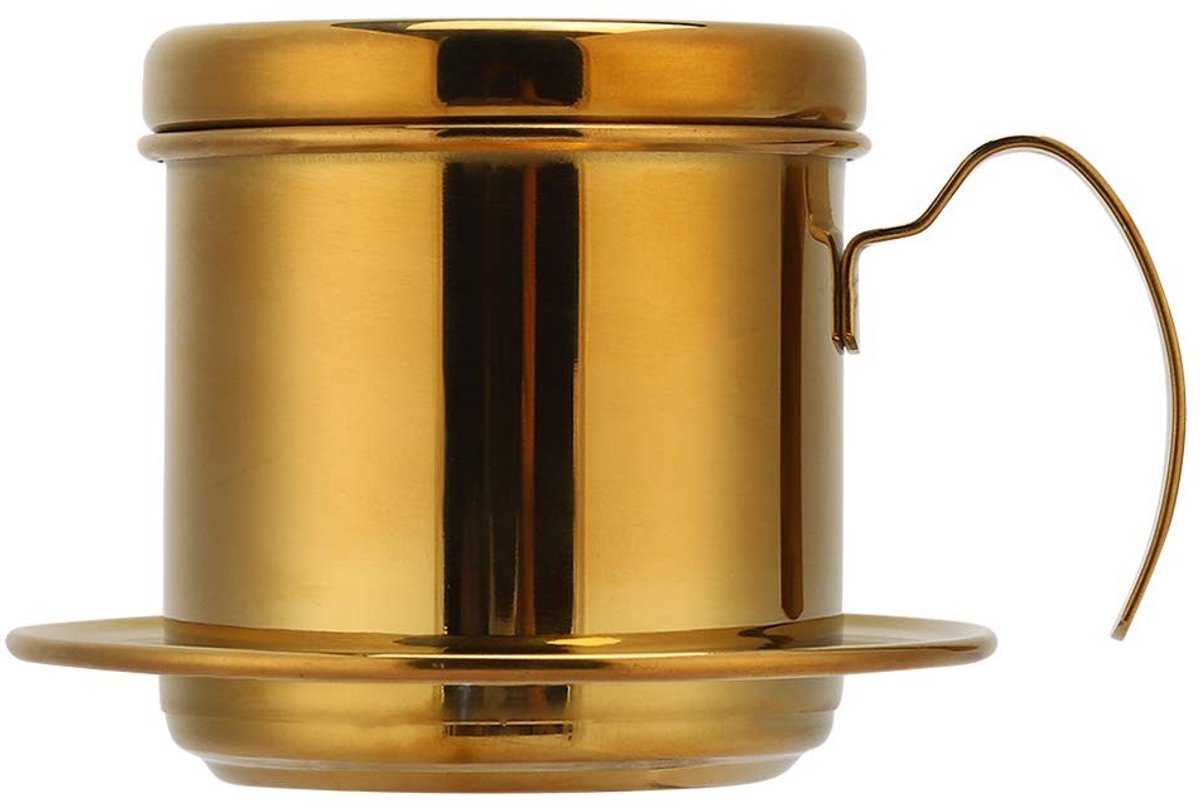 Dailygoods- Koffiezetapparaat Draagbaar - Mini Percolator - RVS Koffiepot - Handheld Koffiecup - Koffiedruppel - Compact formaat
