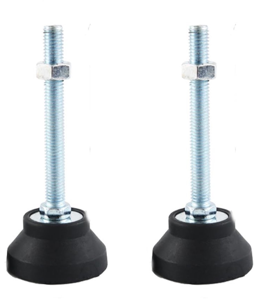 Dailygoods- Meubelpoten Verstelbaar - Nivelleringsvoeten Set van 2 - TPU-Rubber - Hoogte 180 mm - Draagvermogen 120 kg - Schroefdraad M20