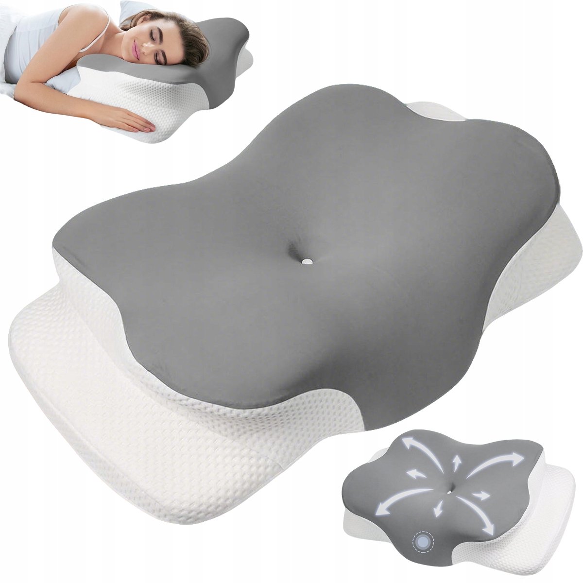 Orthopedische traagschuim kussen voor slapen - Ergonomisch neksteun