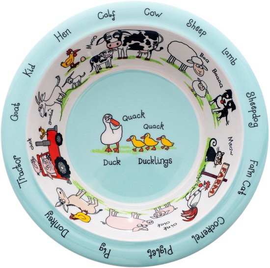 Jungle dieren kinder servies set melamine (vakjesbord + trainingsbeker + lepel) - Tyrrell Katz van Jung — afbeelding 2