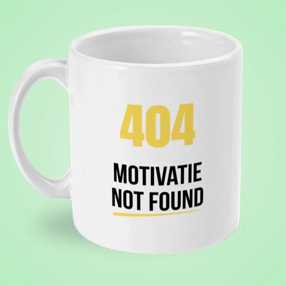 Mokster Cadeau Programmeur – Grappige IT Mok 404 Motivatie Not Found – Mok met Tekst – Kantoorhumor Koffiemok 325 ml
