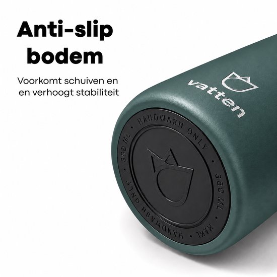 Vatten Thermosbeker - Koffiebeker - Travel Mug - Donkergroen - 380ml - Theebeker