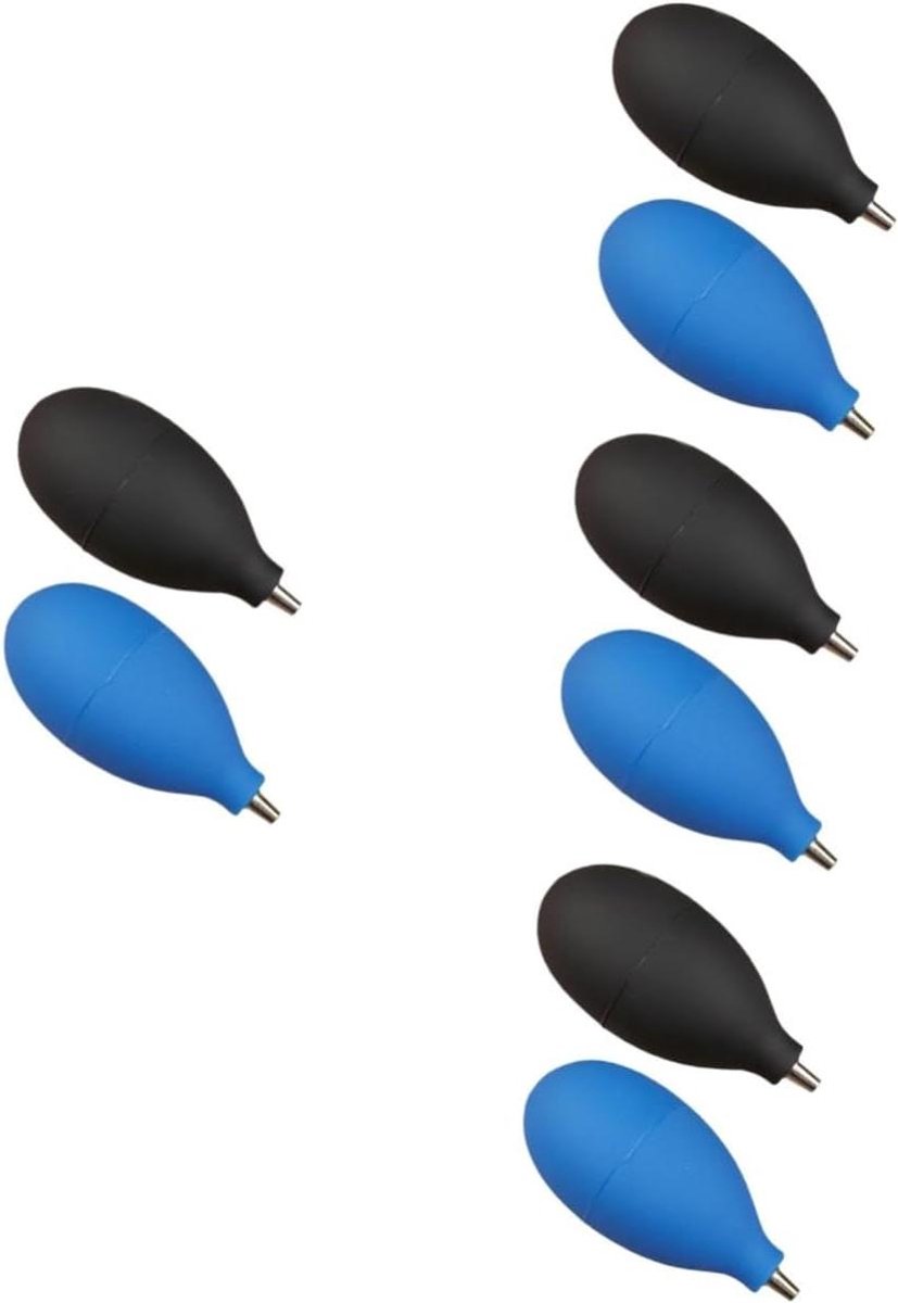 Stofballen Lens Reiniger - Luchtblazer Pomp - Apparaten Schoonmaken - 360 Graden Reiniging - 8 Stuks - Blauw Zwart
