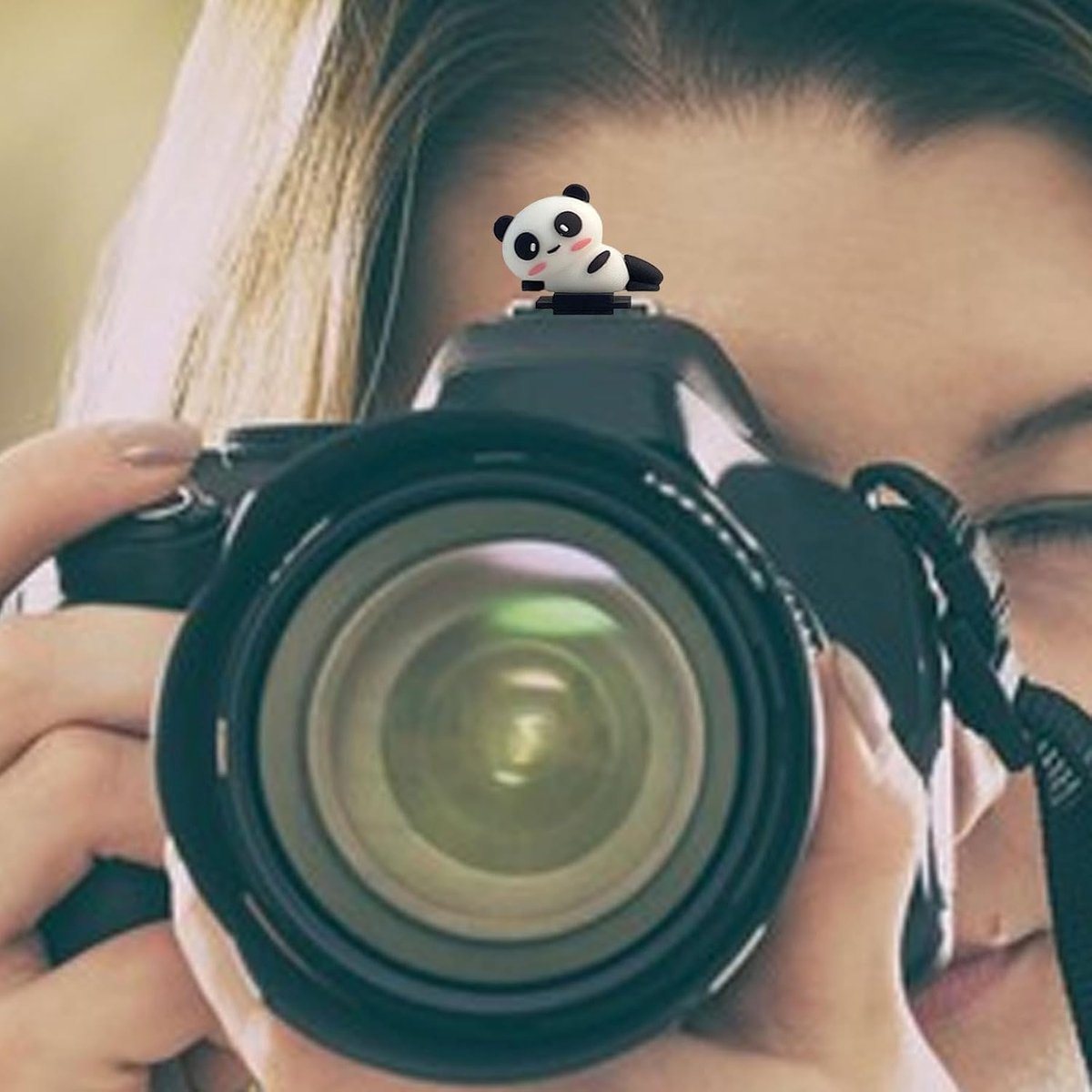 Camera Accessoire - Schoenbeschermer - Camera Decoratie - Schattig Cartoon Design - 7 x 3 x 6.5 cm - Panda