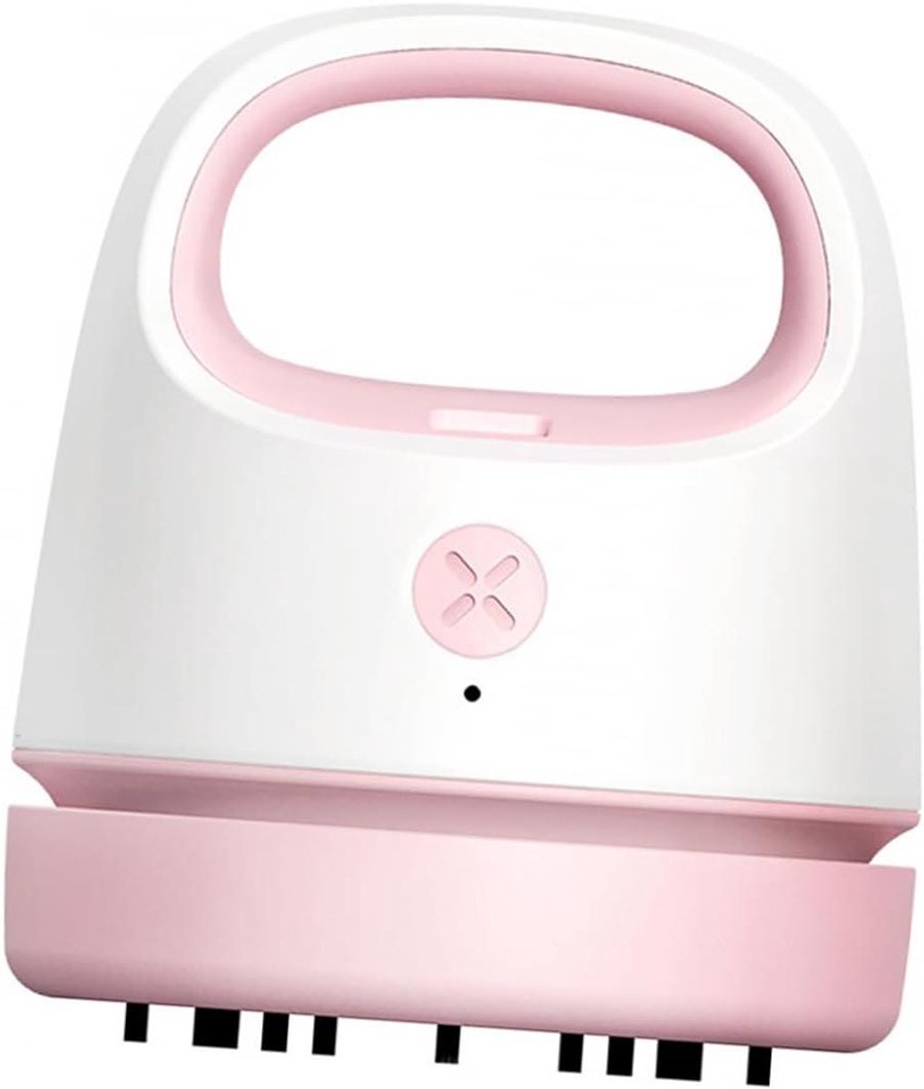 Mini Stofzuiger - Draadloze Reiniger - Bureau Schoonmaken - USB Oplaadbaar - 9.9 x 8.6 cm - Roze