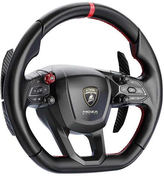 MOZA Lamborghini Revuelto Sim Racing Steering Wheel - Officiële 340 mm GT Hypercar Replica met Carbon Paddles - PC van Moza — afbeelding 3