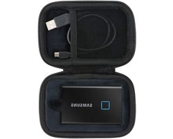 Hardcase Opbergtas voor Samsung T7 Touch/T7 Portable SSD - EVA Schokbestendig, Reisbestendig, Voor 500GB 1TB 2TB Externe Opslag