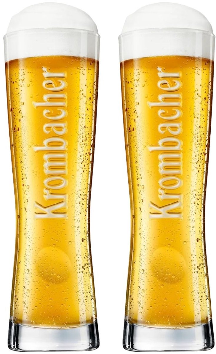 Krombacher Bierglazen Star Cup 250 ml - 2 stuks