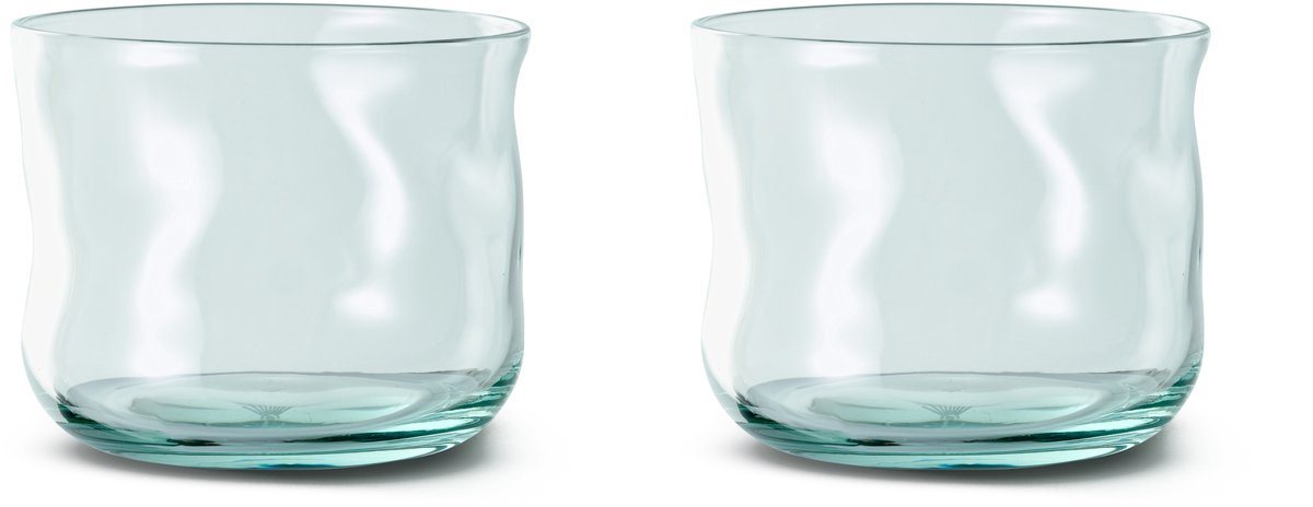 Paveau Swirl Amalfi - Ribbed Waterglazen - 2 Stuks - Duurzaam Borosilicaatglas