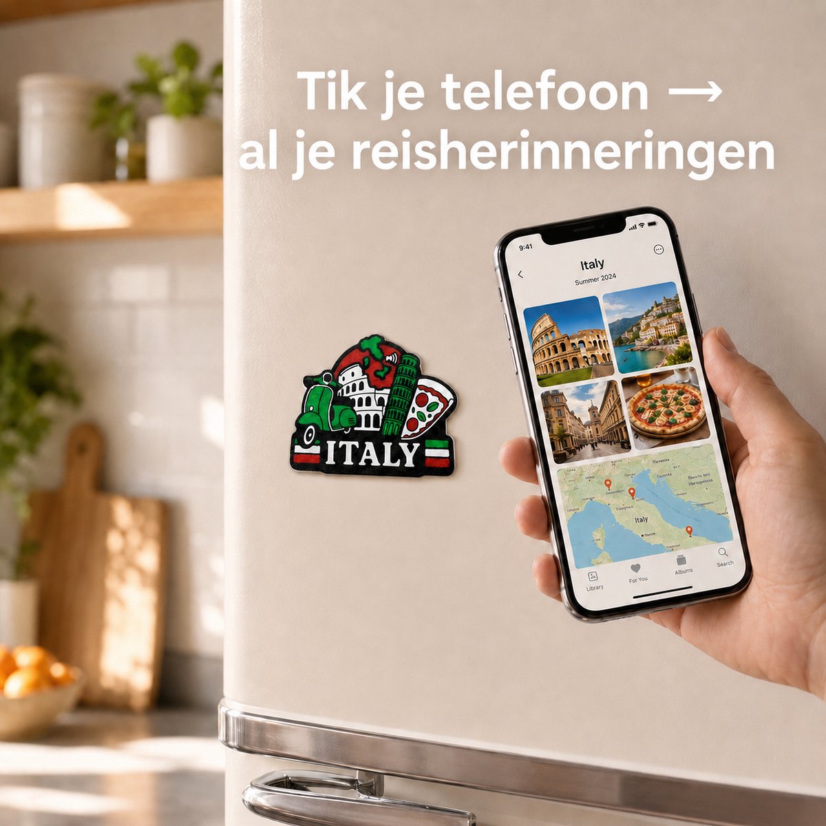 Tap3DX Italië Smart Magnet – 3D Colosseum & Pisa Koelkastmagneet