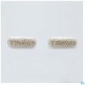 Twee doorzichtige capsules, gevuld met kleine korrels.