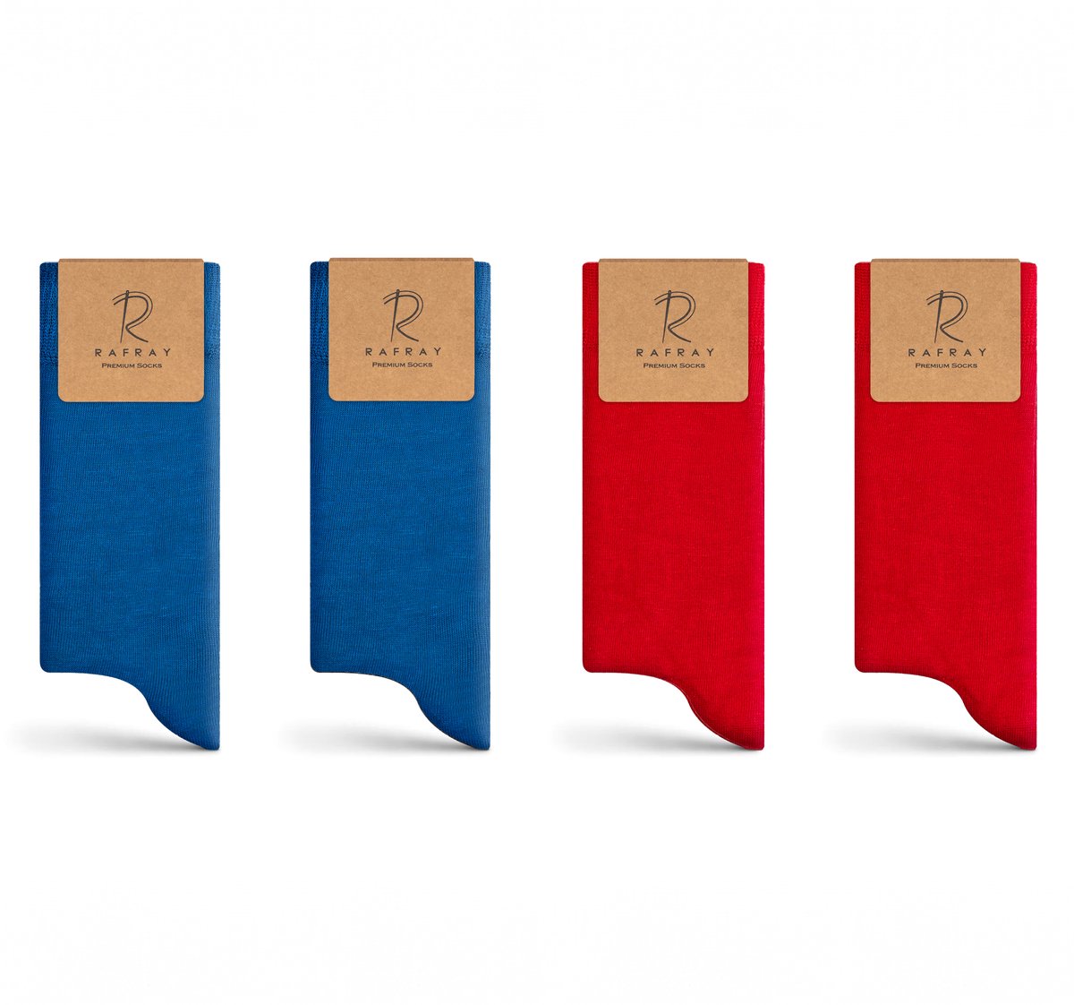 Rafray Socks Bamboe Sokken Gift box - Red & Blue - 4 paar - Maat 40-44