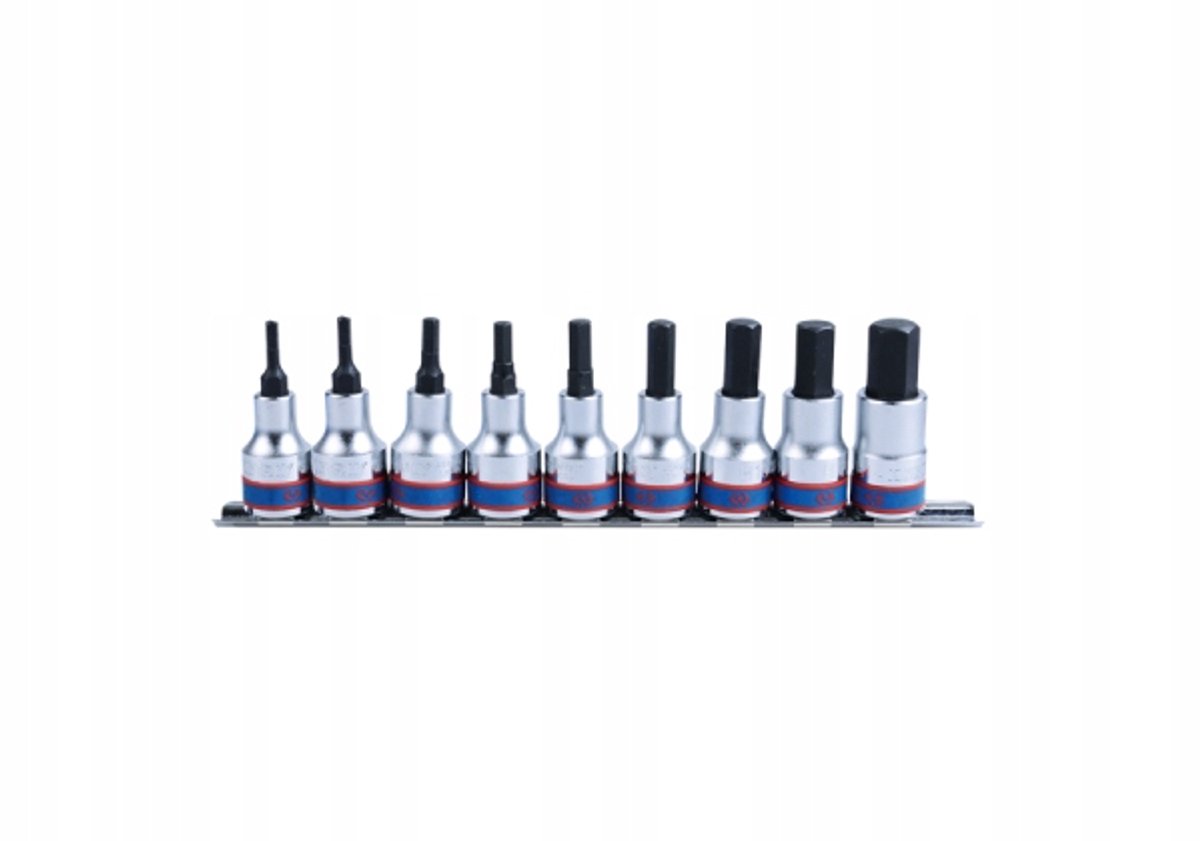 King Tony 1/2" HEX-dopsleutelset 3-14 mm, 9-delig