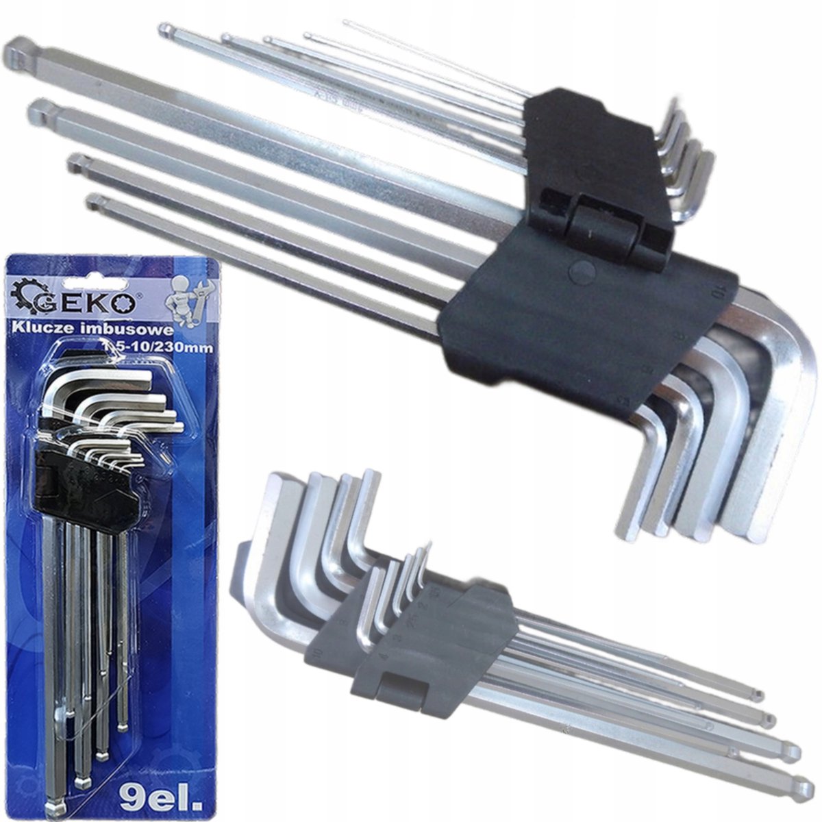 9-delige inbussleutelset 1,5-10mm, 260mm lang
