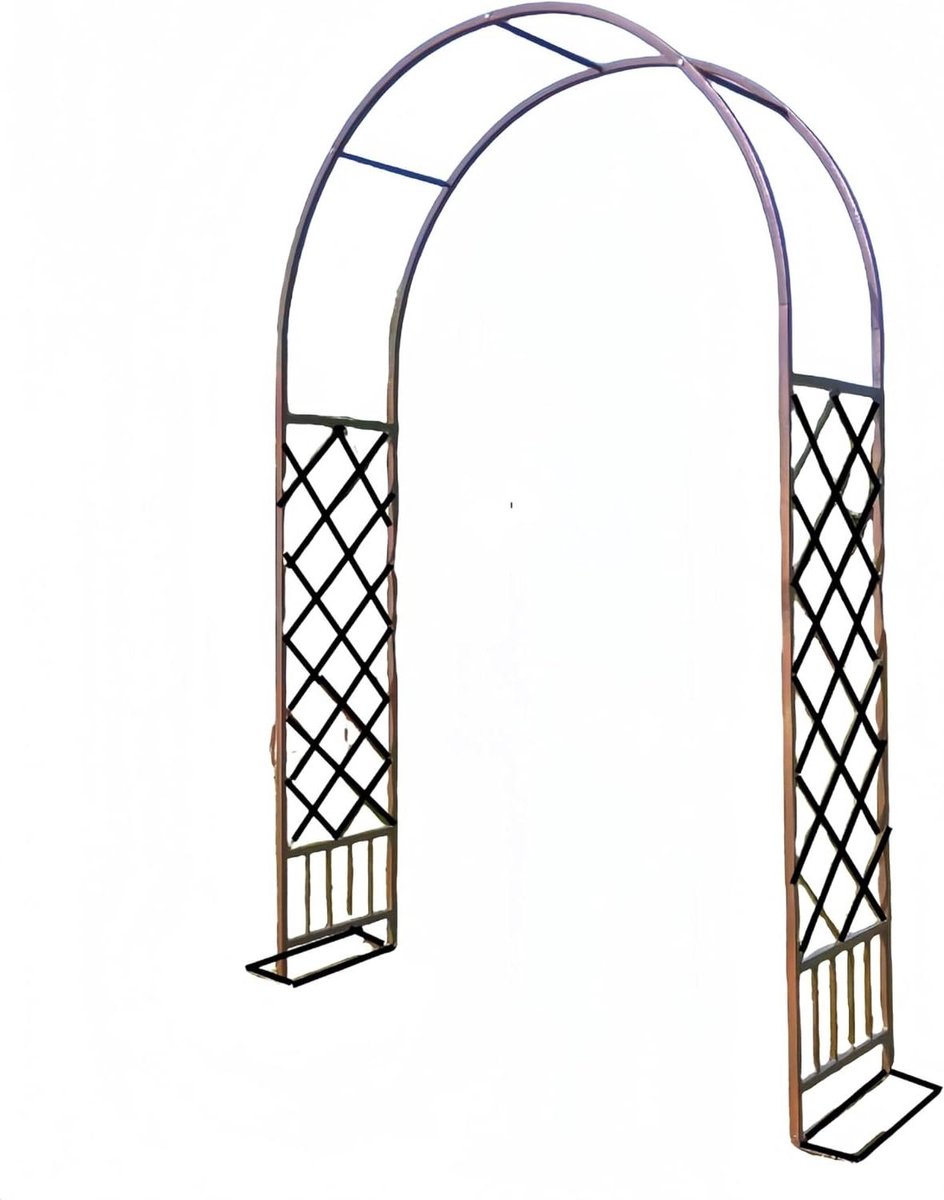 Metalen Tuinboog - Bruiloft Decoratie - Bloemen Steunen - Stevige Ronde Basis - 14 x 23 m - Wit