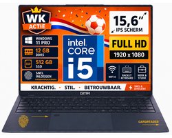 GMR Laptop 15.6 Inch Full HD IPS | Intel Core i5 | 12GB DDR5 RAM | 512GB SSD | Windows 11 Pro | Zakelijke Laptop | Studenten Laptop | Thuiswerk Laptop | Office Laptop | Notebook