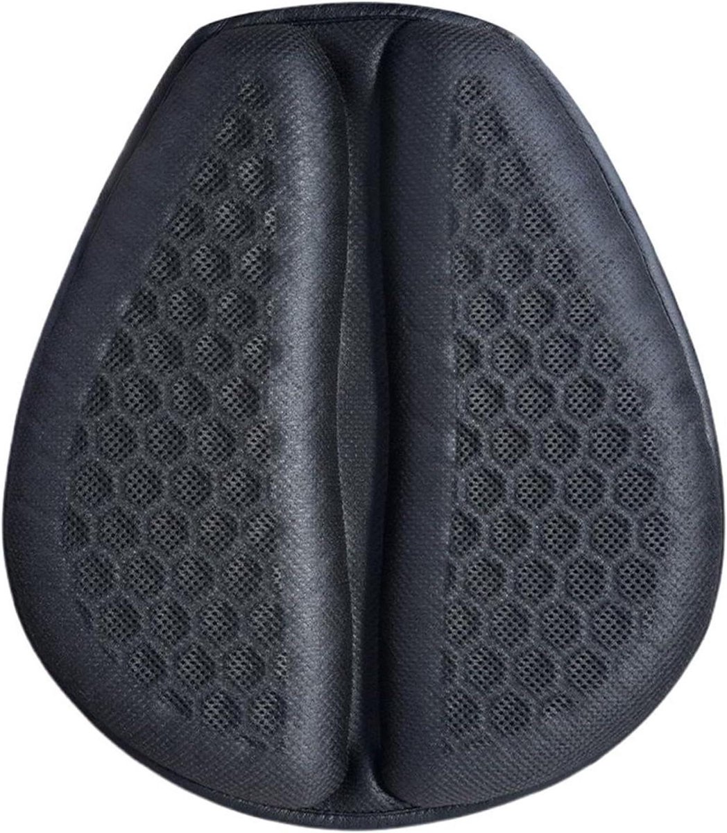 Motorzadelkussen - Honingraat zitkussen - Comfortabel rijden - Antislip basisontwerp - 40 x 365 cm - Zwart