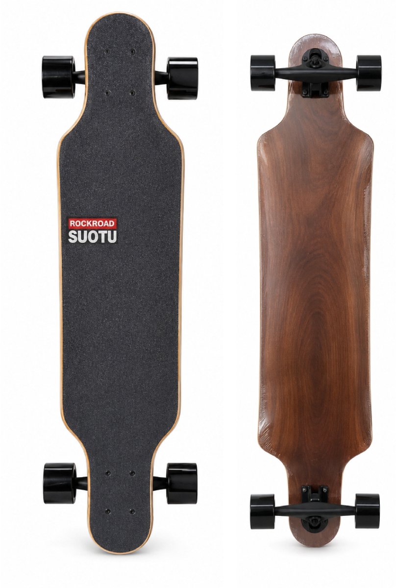 Suotu Skateboard – .5x25x10cm ABEC-9 Schokabsorptie Jongens Meisjes Volwassenen Skateboards Longboard Xl