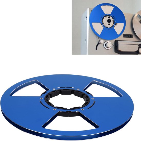 Lege Opnamespoel - Aluminium Haspel - Audiorecordings Opslag - Gepolijste Afwerking - 105 Inch - Blauw — afbeelding 2