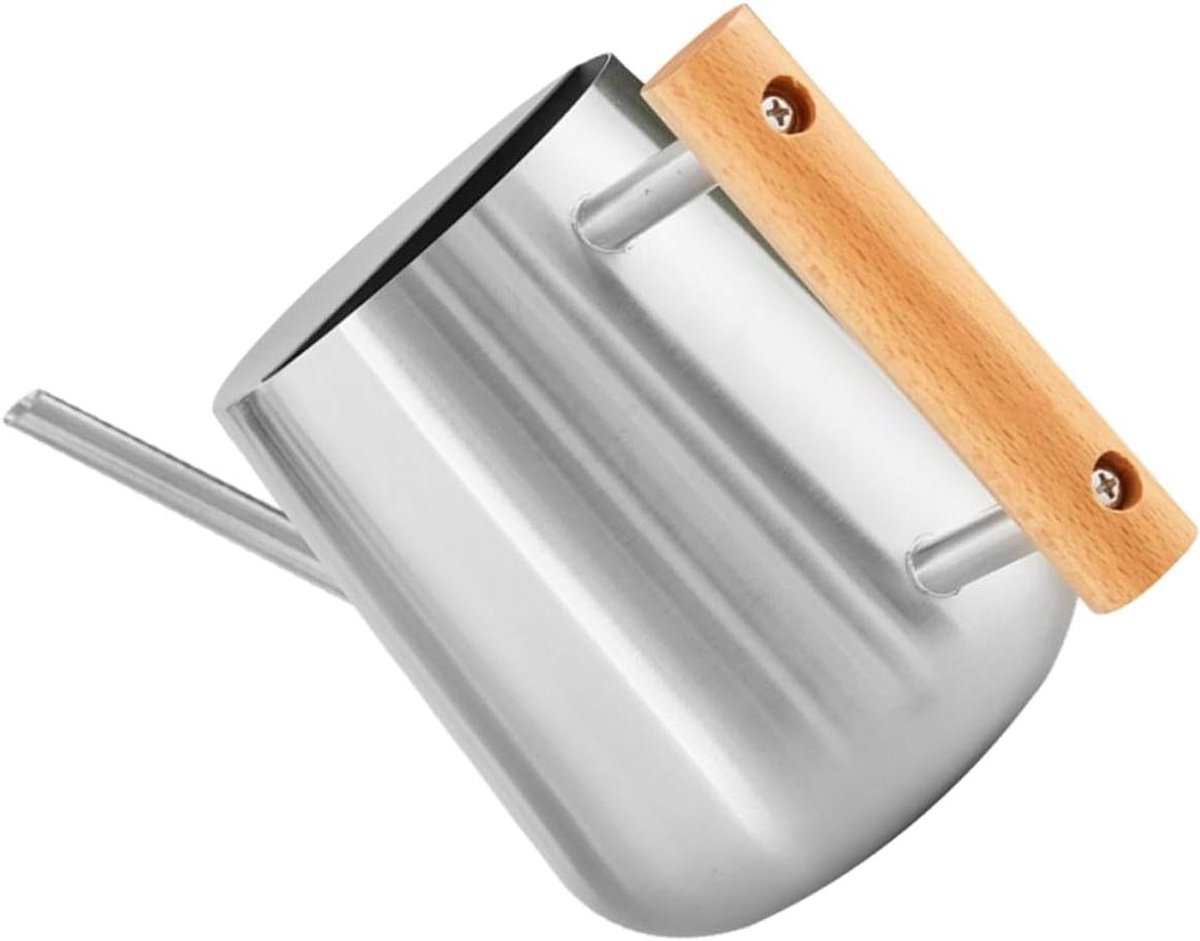 Roestvrijstalen Waterkan - Ergonomische Gietkan - Planten Water Geven - Lange Nauwkeurige Tuit - 27x9x13cm - Zilver