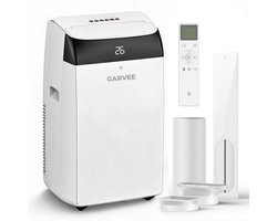 Danky Mobiele Airco 10000 BTU – 4-in-1 Mobiele Airconditioner met Koelen & Ontvochtigen & Ventileren, Stil <50 dB, Digital Display + Afstandsbediening, 24h Timer, Raamkit, tot 51 m² - Energieklasse A+