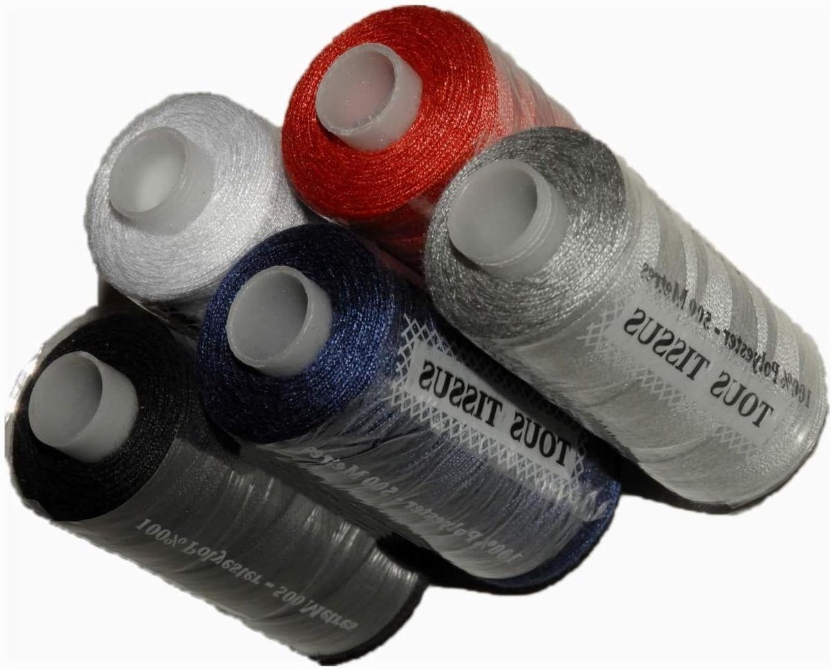 Naaigaren Set - Polyester Garen - Kleding Maken - 5 Kleuren Set - 500 Meter - Assorti