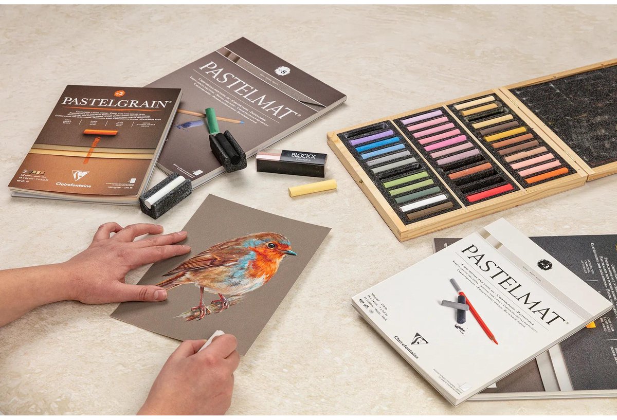 Clairefontaine Pastelmat - Papier voor Pastelkrijt - No.2 - 360 g - 18 x 24 cm - 4 kleuren — cadeau in Hobby - foto 4