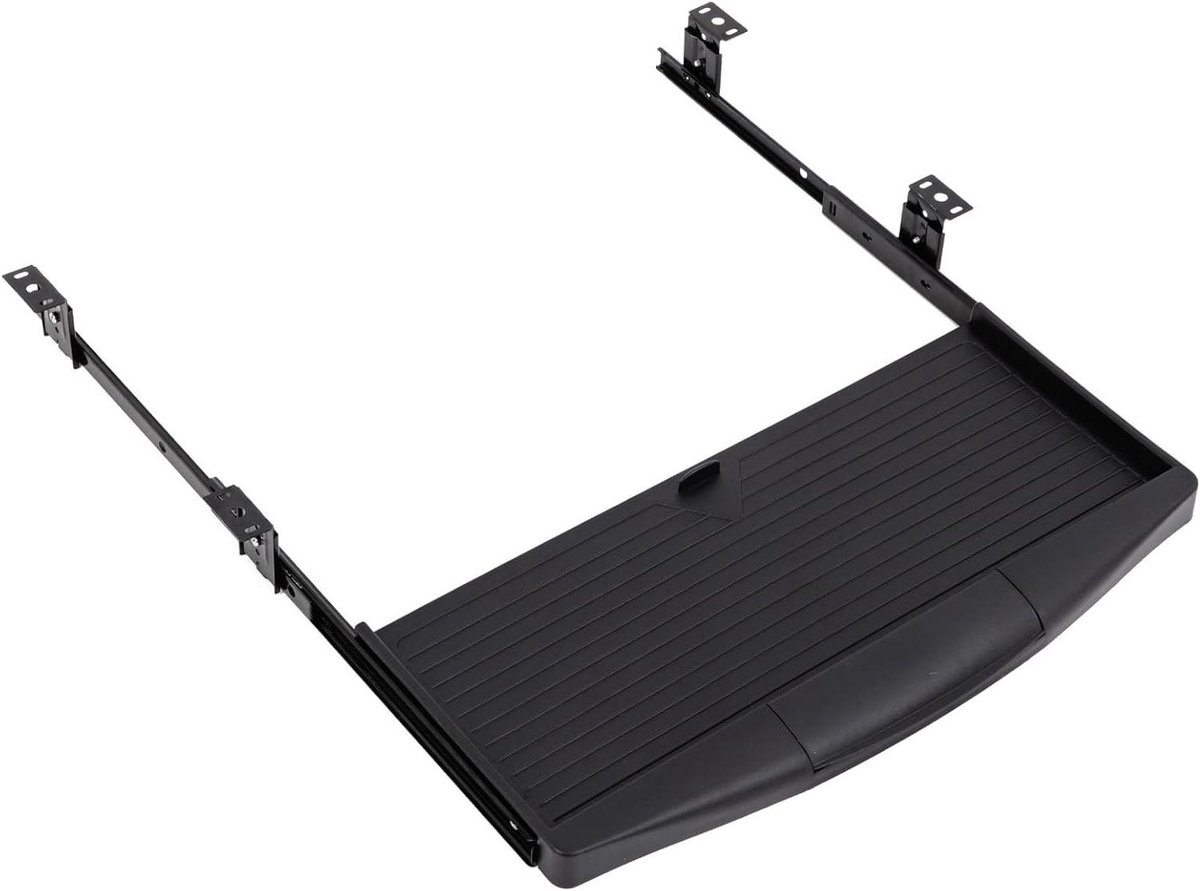 Toetsenbordondersteuning Schuiflade - Bureau Organizer - Werkruimte Optimaliseren - In hoogte verstelbaar - 525 cm - Zwart