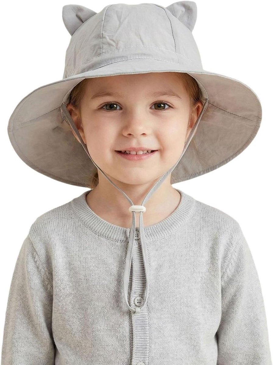 Kinder Zonnehoed - Vissershoed Kids - Zomerse Bescherming - Ademend Materiaal - Brede Rand - Afgebeeld