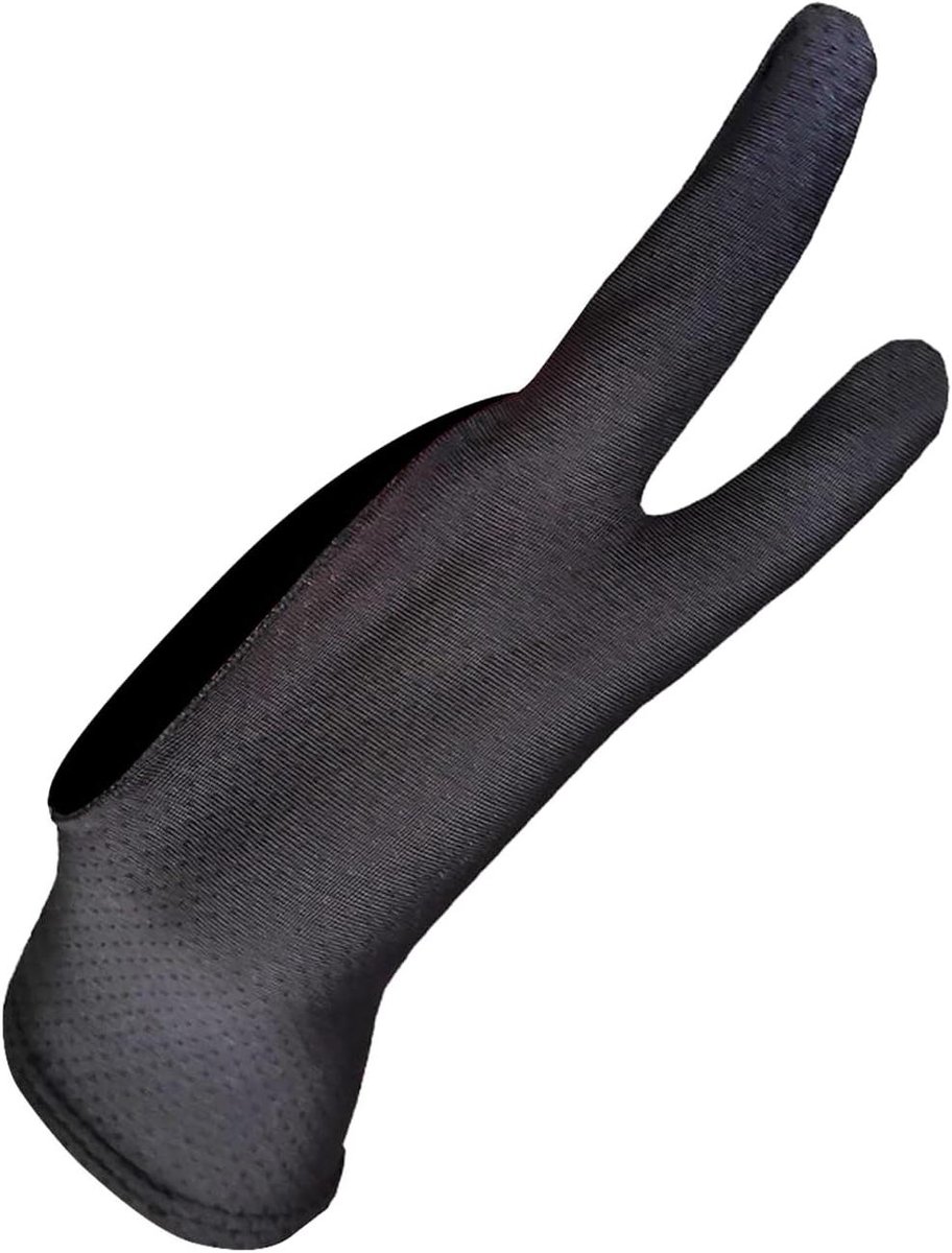 Tekenhandschoenen Tablet - Antislip Handschoenen - Vloeiend Tekenen - Twee Vingers Ontwerp - 2 Stuks - Zwart