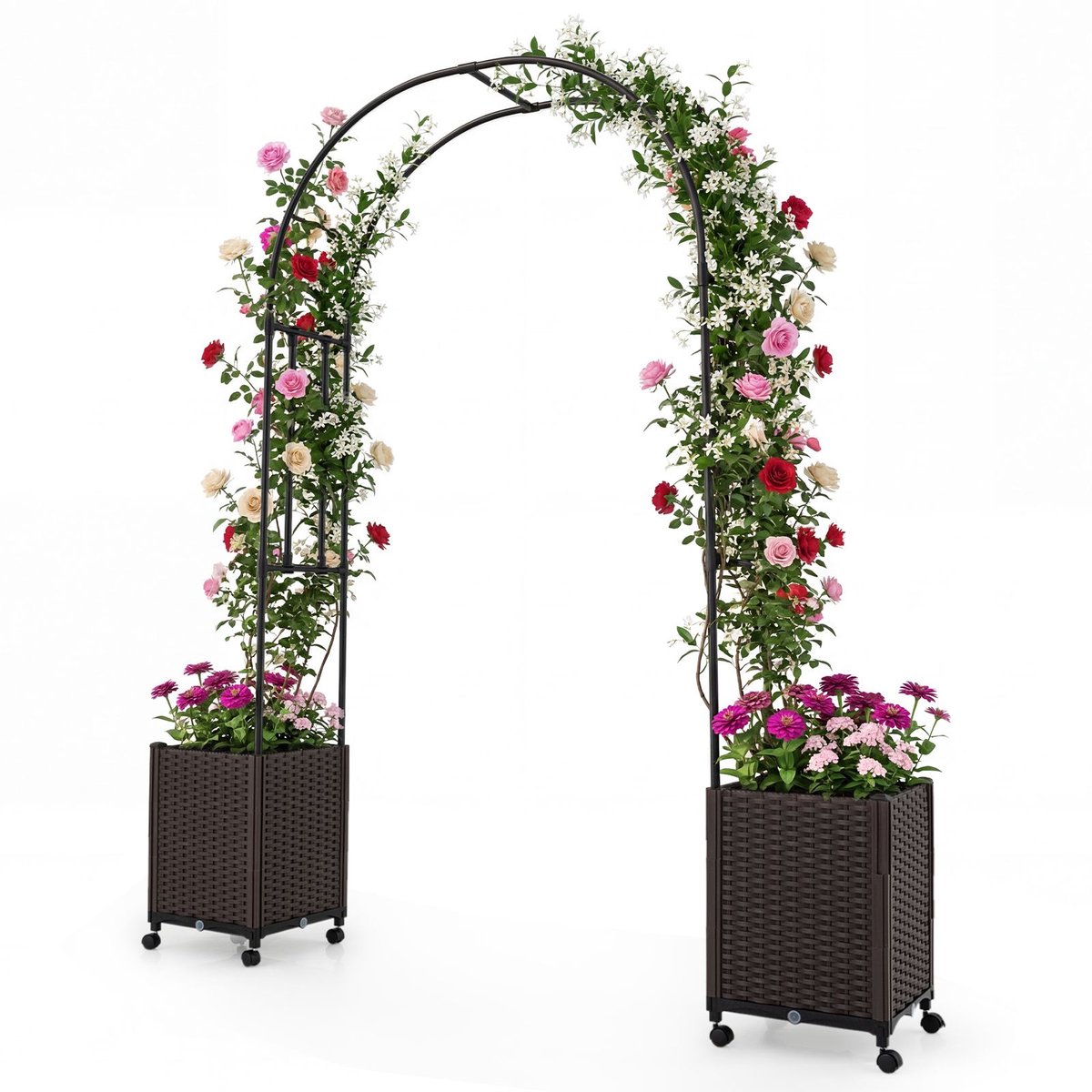 Tuinboog - 203 x 40 x 230cm - massief - weerbestendig - Zwart