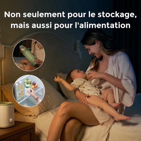 Ulisem - Moedermelk Bewaarflès 300ml - Koelkast & Vriezer Geschikt - BPA Vrij - Ergonomisch Ontwerp - 4PCS — afbeelding 2