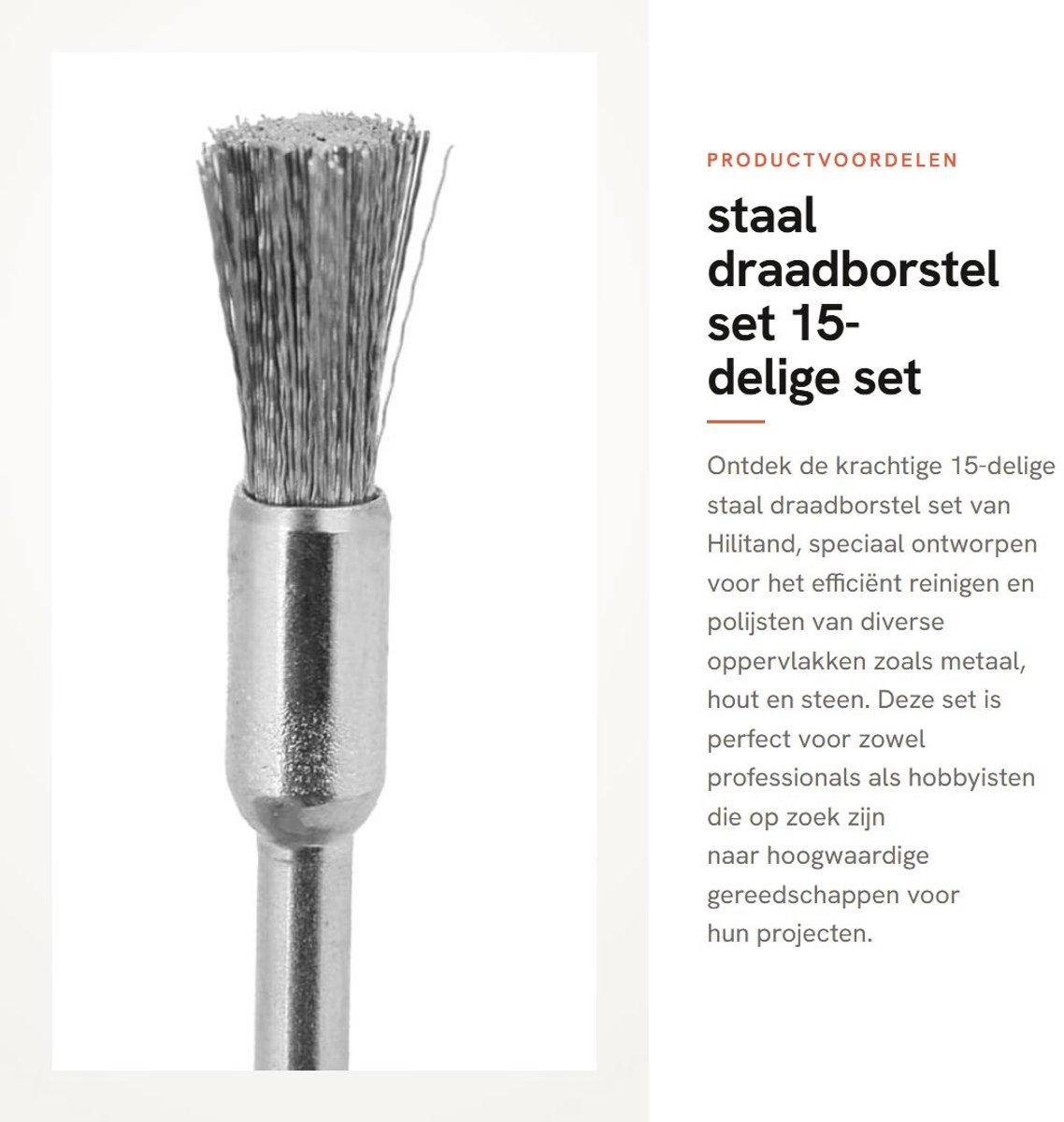 Dailygoods - staal draadborstel set - 15-delige set voor polijsten en reinigen - geschikt voor metaal en hout - voor professioneel gebruik - ideaal vo...