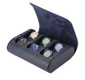 Rouleau de montre de Luxe 6 pièces | Boîtier pour montre | Montre Pochette Cuir | Montre rouleau | Montre Titulaire Boîte à Bijoux | Boîte de rangement pour montres pour hommes