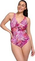 Ten Cate badpak soft cup buckle botanical leaves malaga voor Dames | Maat 44