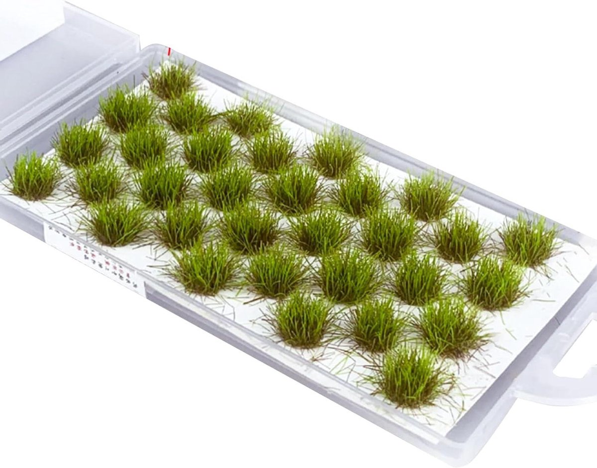 Gras Nest Model - Miniatuur Struiken - Landschap Decoratie - Realistische Textuur - 32 Stuks - Multicolor
