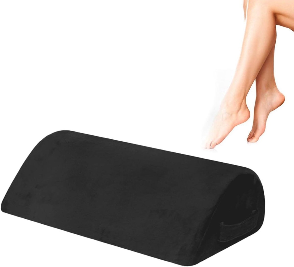 Ergonomische voetenbank - Voetensteun bureau - Comfort thuiswerk - Traagschuim vulling - 44 x 26 x 13 cm - Grijs